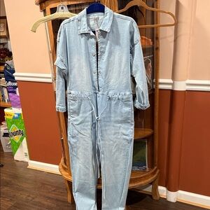 American Bazi Light Blue Denim Jumpsuit